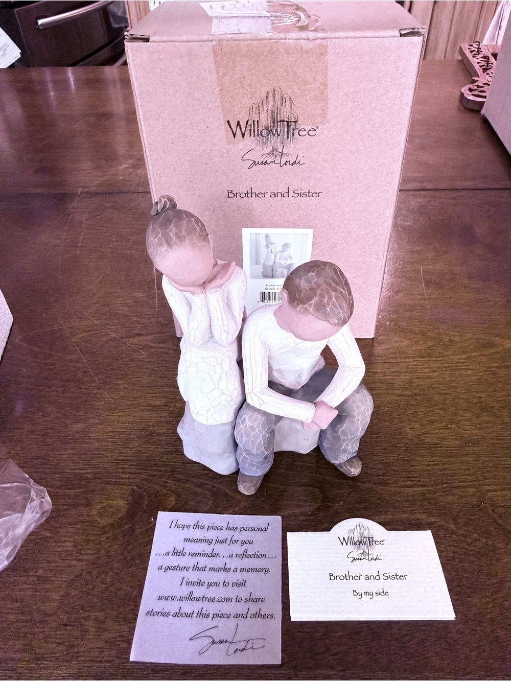 Willow Tree Brother and Sister "By My Side" Figurine - Susan Lordi Demdaco 2007